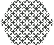 Proměnlivé dlaždice Moma White Hex (Codicer) obsahují 24 různých dekorů