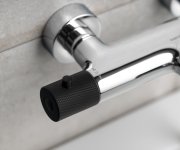 Sapho Solaris Nástěnná Vanová Termostatická Baterie, Chrom/černá Mat