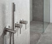 Sapho Minimal Podomítková Sprchová/vanová Baterie S Ruční Sprchou, 2 Výstupy, Nerez Mat