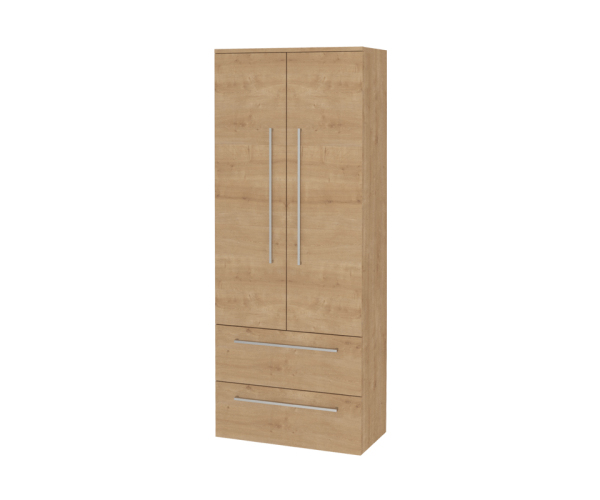 Mereo Bino, Koupelnová Skříňka Vysoká, Dvojitá 163 Cm, Dub Arlington