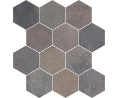 Gambini Heartland Mosaico Esagona Charcoal 30x30 Nat.