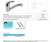 Dřezová Stojánková Baterie S Krátkým Ramínkem - Chrom – Zora ZR3113-K