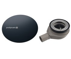 Polysan Mirai Vaničkový Sifon, Průměr 90mm, Dn40, Krytka Gun Metal