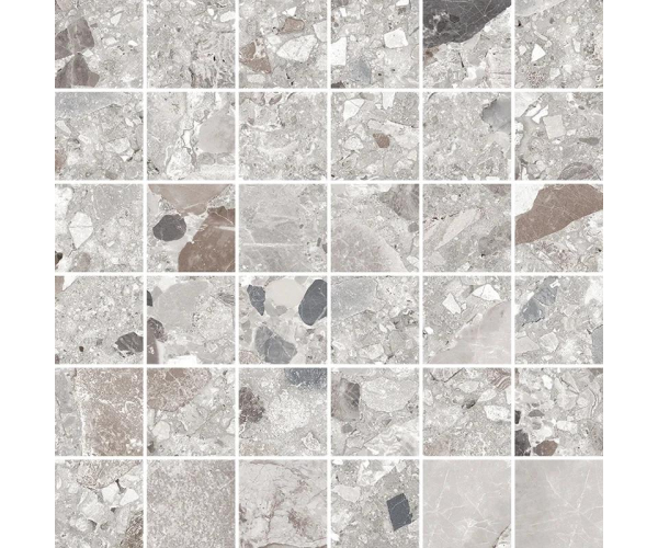 Mozaika jako terrazzo Mirage NORR Hav RR06 Mos. 36T 30x30 Nat. - šedá