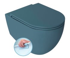 Isvea Infinity Závěsná Wc Mísa, Rimless, 36,5x53cm, Zelená Petrol