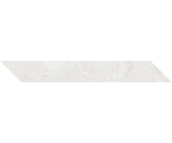 Dekor jako kámen ASCOT Ara Stone Chevron White 7,5x60 Lapp. Rett. - bílá
