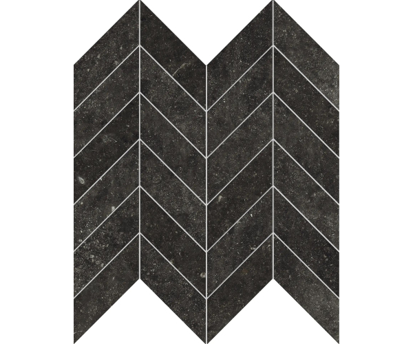 Mozaika jako kámen EdimaxAstor Concert Mosaico Chevron Black 30x31 Matt. - antracitová