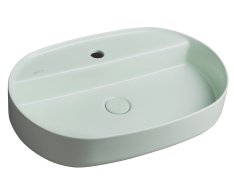 Isvea Infinity Oval Keramické Umyvadlo Na Desku, 60x40cm, Zelená Mint