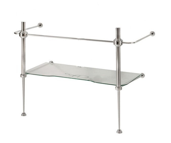 Kerasan Waldorf Konstrukce Pro Umyvadlo 100cm Se Skleněnou Policí, Chrom