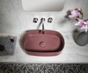 Isvea Infinity Oval Keramické Umyvadlo Na Desku, 55x36cm, Maroon Red
