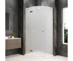 Polysan Globe Gold Matt čtvrtkruhový Sprchový Kout 1000x900mm, Matné Sklo, Levé