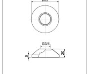 Růžice Vysoká K Vodovodním Bateriím 3/4" - Chrom 05500-34