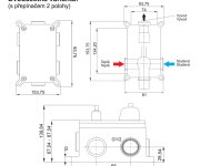 Mereo Sprchová Podomítková Baterie S Přepínačem, Mbox, Kulatý Kryt, Chrom