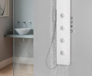 Polysan Spirit Round Termostatický Sprchový Panel 250x1550mm, Bílá