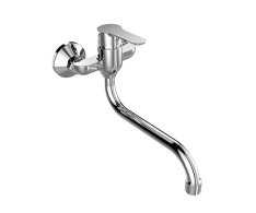 Mereo Dřezová Nástěnná Baterie , 100 Mm, S Ramínkem Trubkovým ø 18 Mm - 200 Mm, Chrom