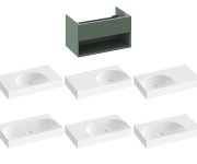 SD Lite 80 skříňka pod umyvadlo - SD Lite 80 skříňka pod umyvadlo Grey Green X000001864