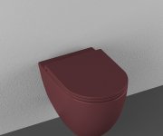 Isvea Infinity Závěsná Wc Mísa, Rimless, 36,5x53cm, Maroon Red