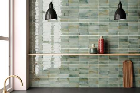 Zelenkavý obklad do moderní kuchyně - Equipe Hanoi Celadon