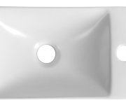 Sapho Margitha Keramické Umývátko 38x22cm, Otvor Pro Baterii Vpravo, Bílá