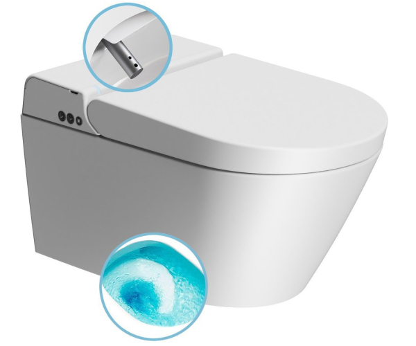Gsi Wclean Závěsné Wc Swirlflush S Integrovaným Elektronickým Bidetem, Bílá Dual-mat