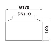 Bruckner Rozeta Dělená Pro Wc Dopojení 110mm, V.100mm