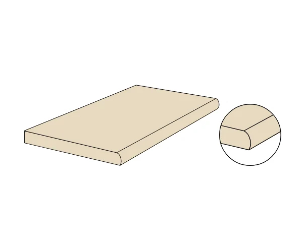2cm dlažba jako kámen Coem Brit Stone Elemento Bordo Becco Ivory 30x60,4 Rett. - béžová