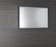 Sapho Sort Zrcadlo S Led Osvětlením 100x70cm, černá Mat