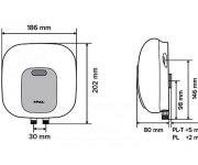 Průtokový Tlakový Ohřívač Vody HAKL Pl S Hydraulickým Spínáním, Příkon 3,5 Kw, Bílý PO-HAPLT135