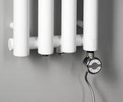 Sapho Pilon Otopné Těleso 270x1800mm, Se čtyřmi Háčky Pro Ručník, Bílá Mat