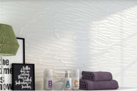 Bílý obklad Chromatic Silk MAMA MIA WHITE RECT
