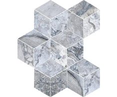 Bottega Angel Heart Hexagon Light Blue 30x40 Luc. Rett.