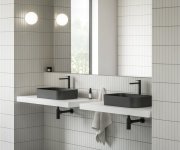Umyvadlo Ceramic Slim R - Umyvadlo Ceramic Slim R 55, bez otvoru pro baterii, bez přepadu, černá matná XJX0D155001