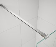 Polysan Esca Chrome Jednodílná Sprchová Zástěna Do Prostoru, Matné Sklo, 1300 Mm