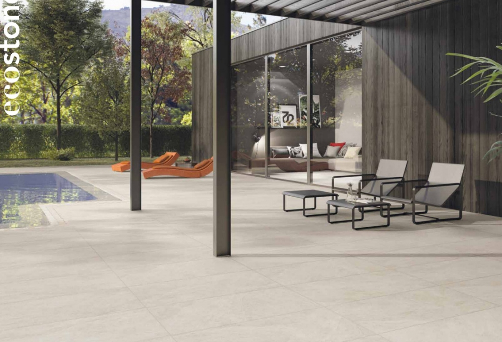 Realizace Venkovní (terasová) dlažba Century Ecostone Lime Stone
