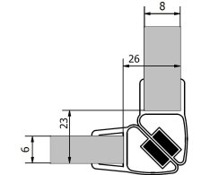 Polysan Sada Dvou Těsnění (magnet) Na 6 A 8mm Sklo, 2000mm, Varianta Roh