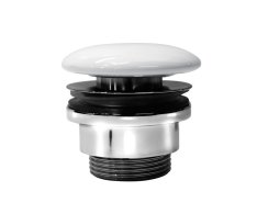 Gsi Umyvadlová Výpust 5/4“, Neuzavíratelná, Keramická Zátka, 5-65mm, Bílá Extraglaze