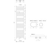 Aqualine Alya Otopné Těleso Rovné 600x1785mm, Středové Připojení, Chrom