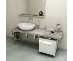 Sapho Avice Deska Pod Umyvadlo 160x50cm, Tl.5cm, Cement