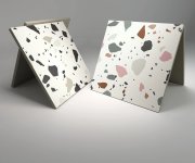 Dlažba jako terrazzo APE Carmen Trendy Black 20x20