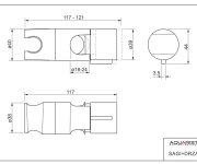 Posuvný Držák - Jezdec S Technologií Eclip, Ke Sprchové Tyči Průměr 18-24 Mm, Plast-chrom SAGI+DRZAK-5