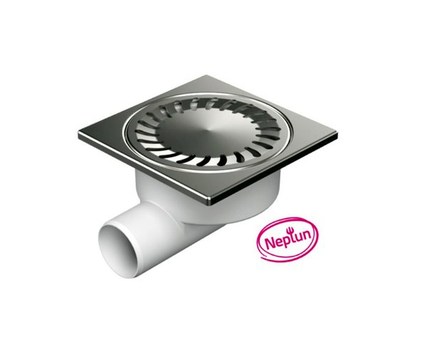326xn-pv Neptun Boční D50/95, Vodní Hladina, Nerezová Mřížka 150x150mm