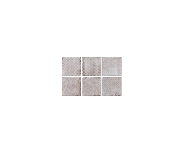 Retro dlažba Fioranese Heritage Grey Deco Mini 15,25x15,25 - šedá
