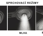 Lares, 3-polohová Ruční Sprcha Se Stop Funkcí, Průměr 120mm, Chrom-černá Mat AQS55011