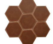 Dlažba Deceram Palma Terracota HEX 14x16 - cihlová (skladem)