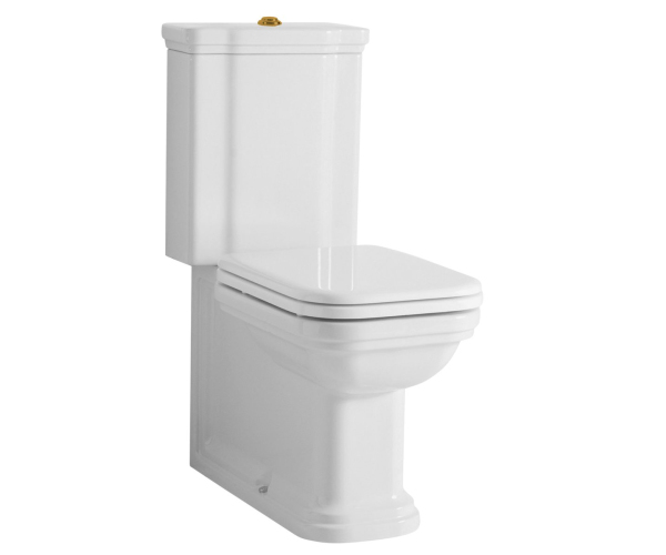 Kerasan Waldorf Wc Kombi, Spodní/zadní Odpad, Bílá-bronz
