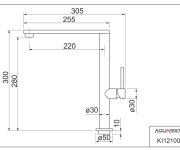 Steel Ono, Dřezová Stojánková Baterie, Kartáčovaný Nerez KI121002
