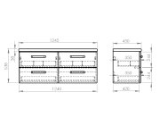 Aqualine Vega Sestava Koupelnového Nábytku, š. 125 Cm, Bílá/dub Platin