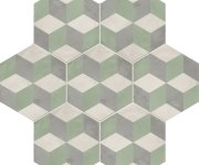 Retro dlažba Marca Corona Terra.Art Cubo S/M Esagono 25x21,6