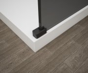 Polysan Esca Black Matt Jednodílná Sprchová Zástěna K Instalaci Ke Stěně, Sklo čiré, 300 Mm