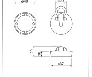 04041-701-5/4 - Zátka Pvc 5/4" (průměr 40 Mm) ALC-P0012